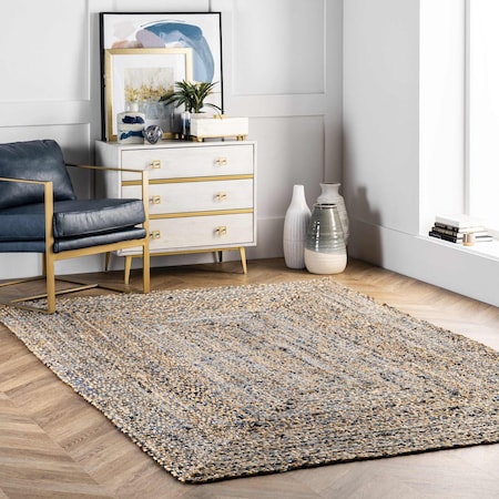 Nuloom Eliz Braided Denim and Jute Area Rug 3ft x 5ft MGDR01A-305
